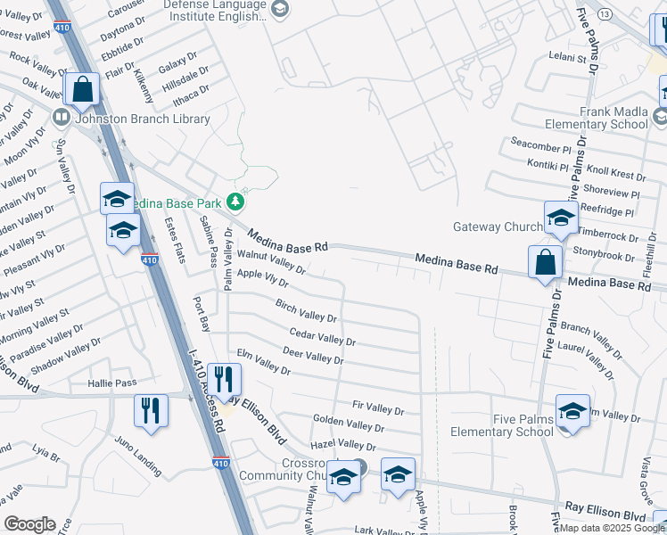 map of restaurants, bars, coffee shops, grocery stores, and more near 6702 Dragon Creek in San Antonio