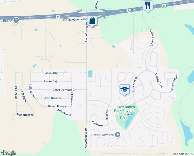 map of restaurants, bars, coffee shops, grocery stores, and more near 12351 Carlson Valley in San Antonio