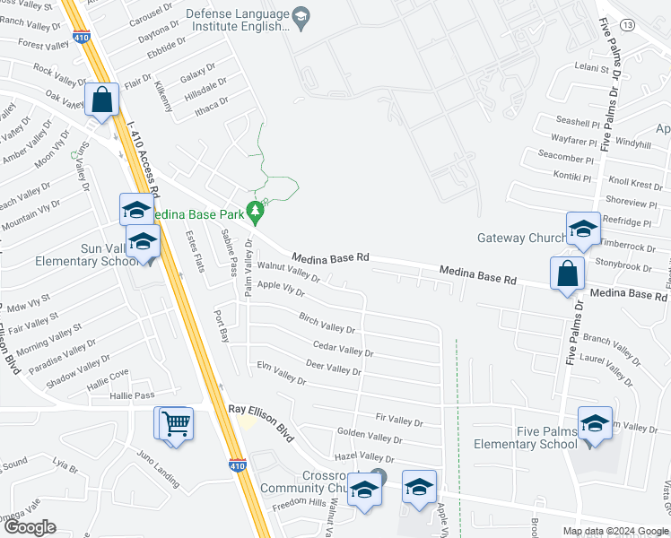 map of restaurants, bars, coffee shops, grocery stores, and more near 6702 Dragon Tooth in San Antonio