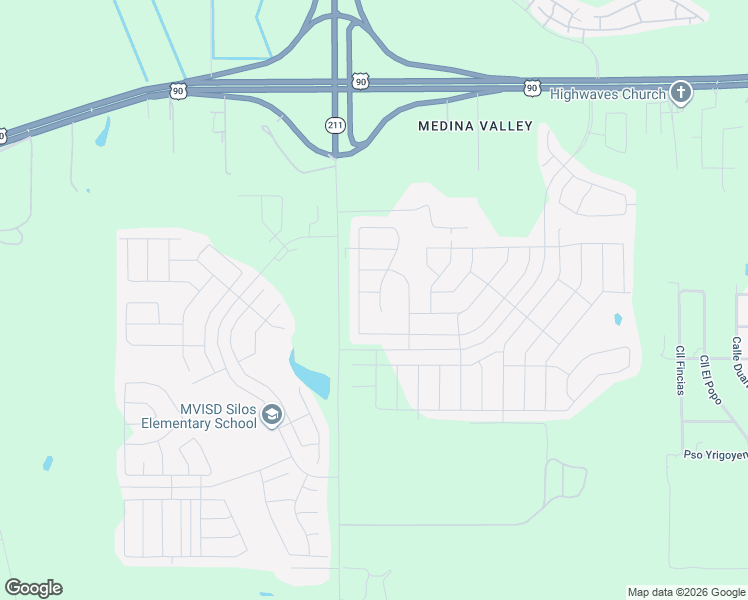 map of restaurants, bars, coffee shops, grocery stores, and more near 6350-7098 Masterson Rd in San Antonio
