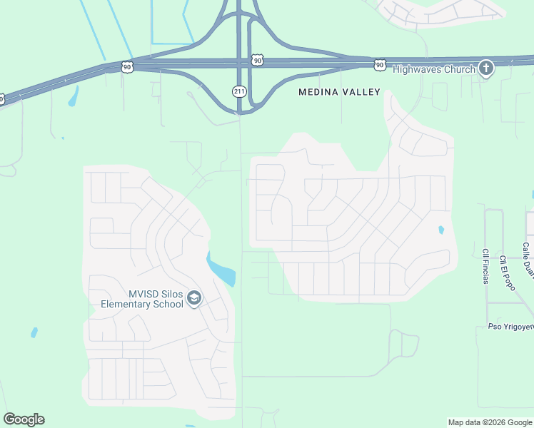 map of restaurants, bars, coffee shops, grocery stores, and more near 6350-7098 Masterson Rd in San Antonio