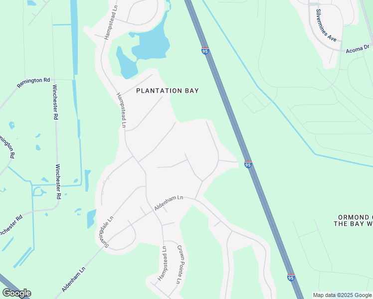map of restaurants, bars, coffee shops, grocery stores, and more near 1101 Hansberry Court in Ormond Beach