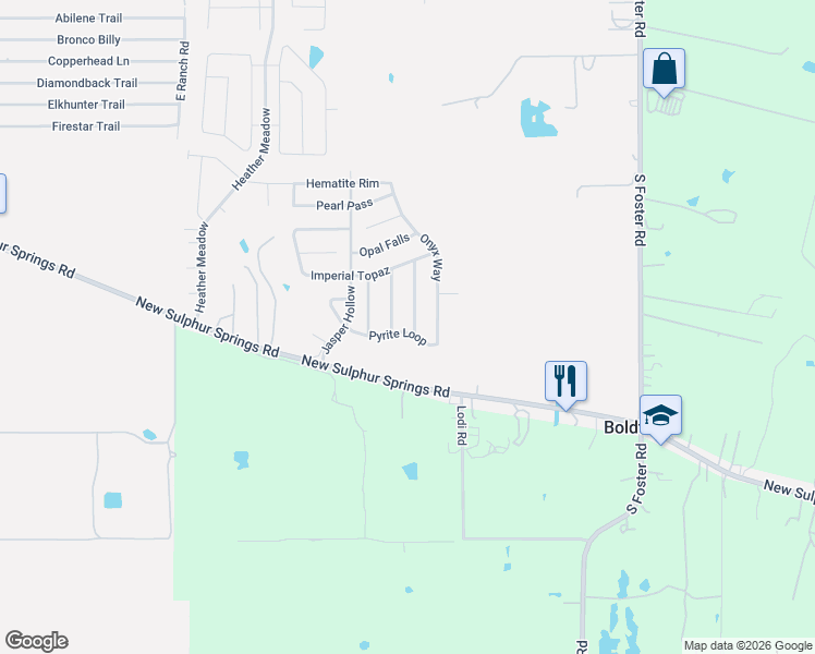 map of restaurants, bars, coffee shops, grocery stores, and more near 5927 Garnet Caverns in San Antonio