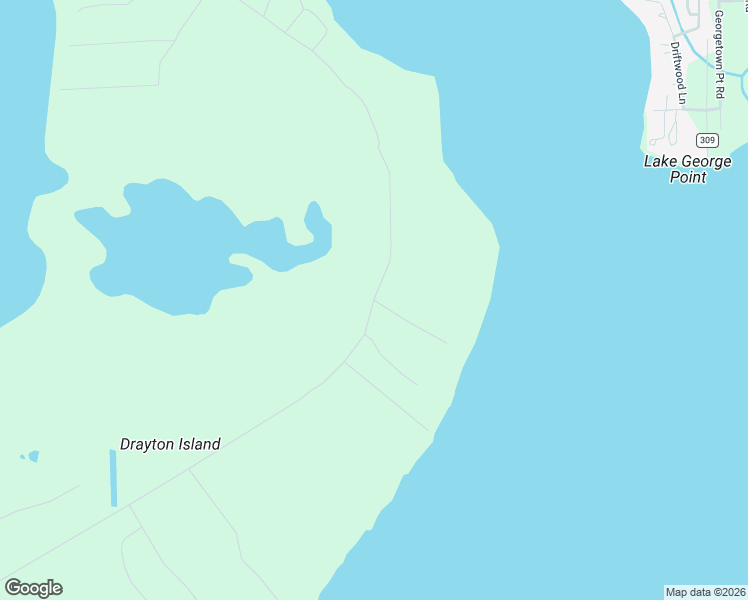 map of restaurants, bars, coffee shops, grocery stores, and more near Drayton Island Road in Georgetown