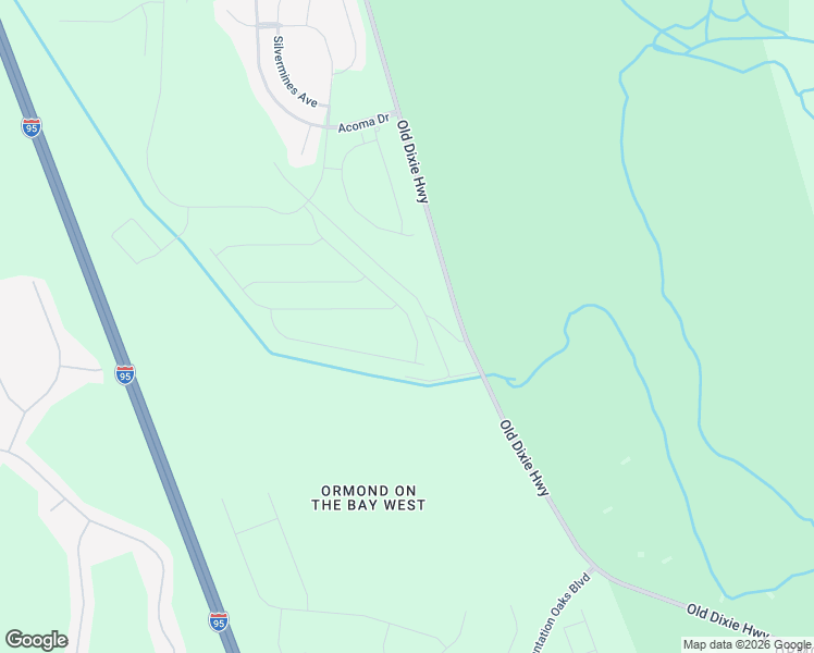 map of restaurants, bars, coffee shops, grocery stores, and more near 2722 Portadown Street in Ormond Beach