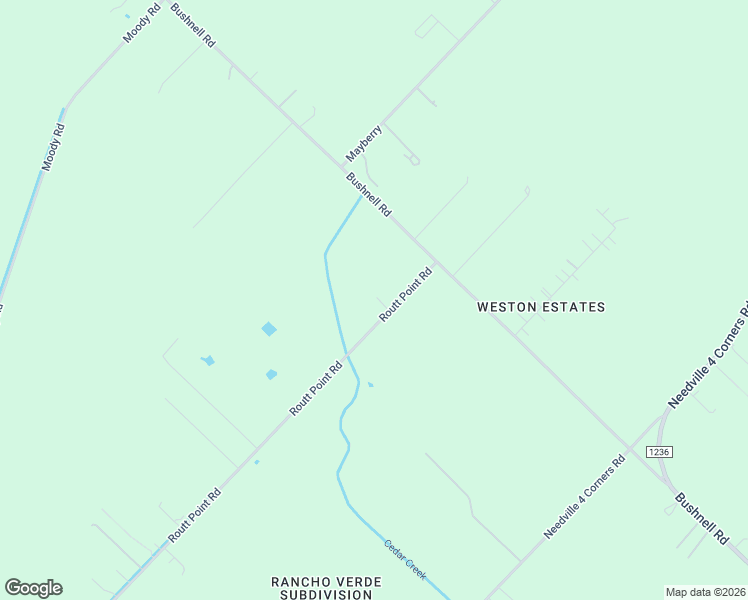map of restaurants, bars, coffee shops, grocery stores, and more near 12734 Routt Point Road in Needville