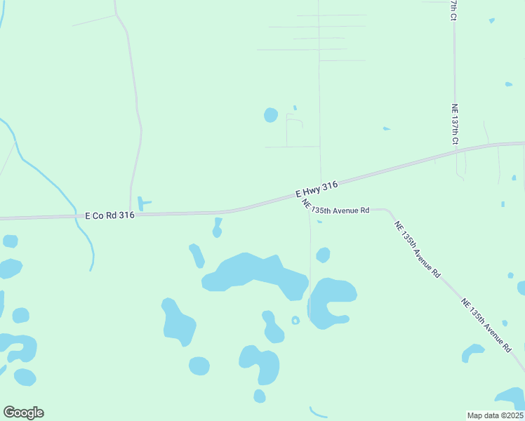 map of restaurants, bars, coffee shops, grocery stores, and more near 13047-13053 East County Road 316 in Fort McCoy