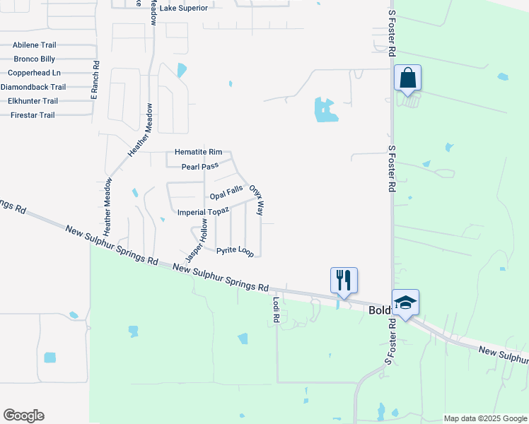 map of restaurants, bars, coffee shops, grocery stores, and more near 5830 Onyx Way in San Antonio