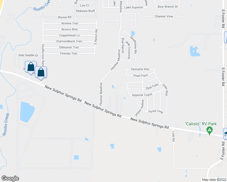 map of restaurants, bars, coffee shops, grocery stores, and more near 5871 New Sulphur Springs Road in San Antonio