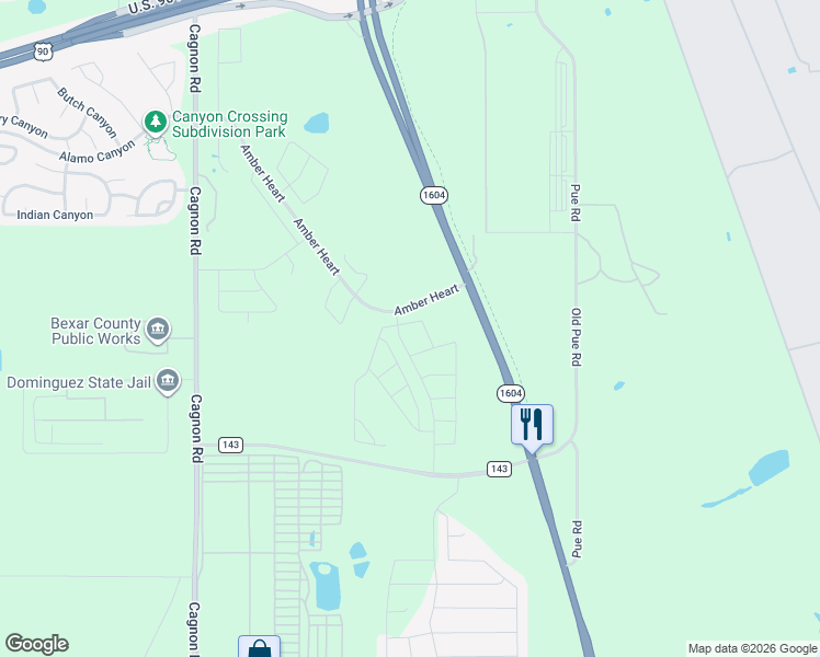 map of restaurants, bars, coffee shops, grocery stores, and more near 135 East Charles William Anderson Loop in San Antonio