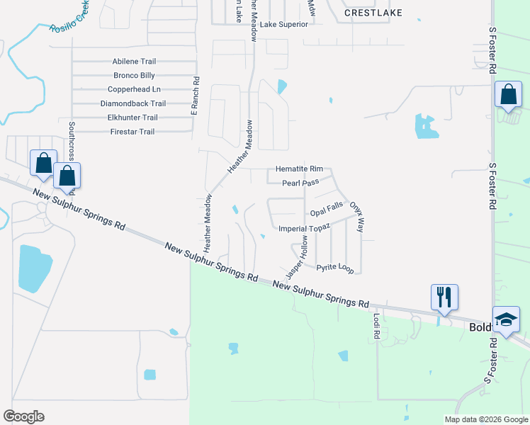 map of restaurants, bars, coffee shops, grocery stores, and more near 5810 Imperial Topaz in San Antonio