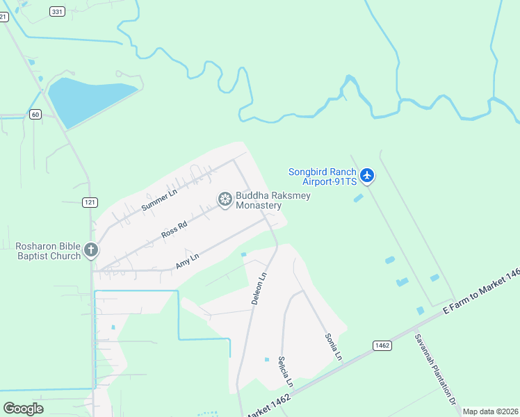 map of restaurants, bars, coffee shops, grocery stores, and more near 8203 C R 574 in Rosharon