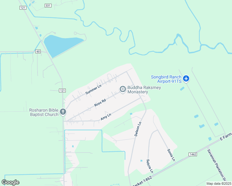 map of restaurants, bars, coffee shops, grocery stores, and more near 7107 Ross Road in Rosharon