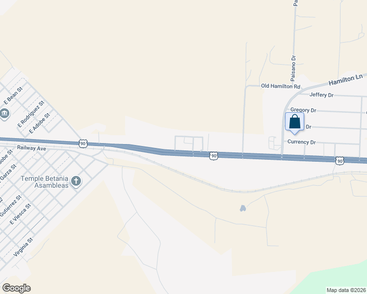 map of restaurants, bars, coffee shops, grocery stores, and more near 3204 U.S. 90 in Del Rio