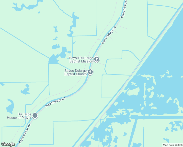 map of restaurants, bars, coffee shops, grocery stores, and more near 2546-2782 Bayou Dularge Road in Terrebonne Parish
