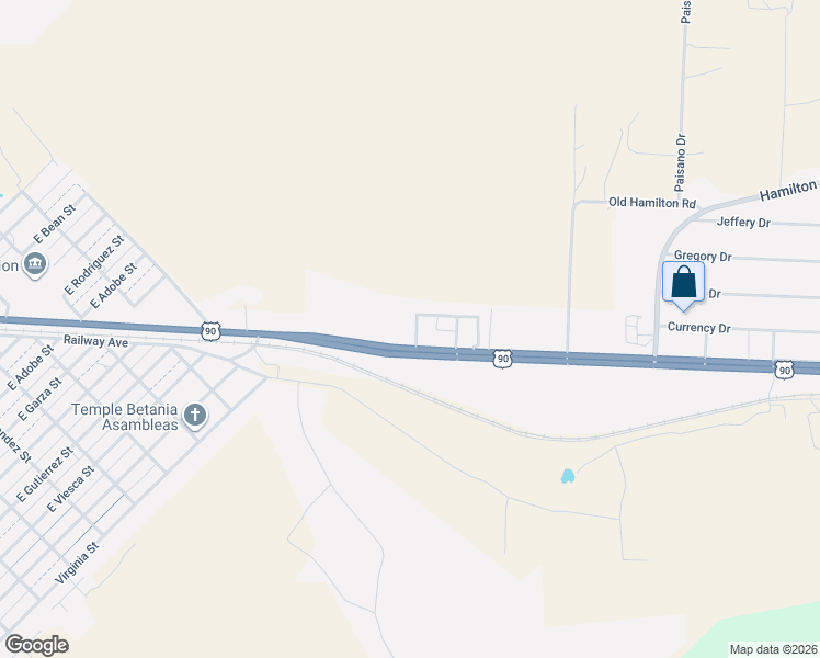 map of restaurants, bars, coffee shops, grocery stores, and more near 3204 U.S. 90 in Del Rio