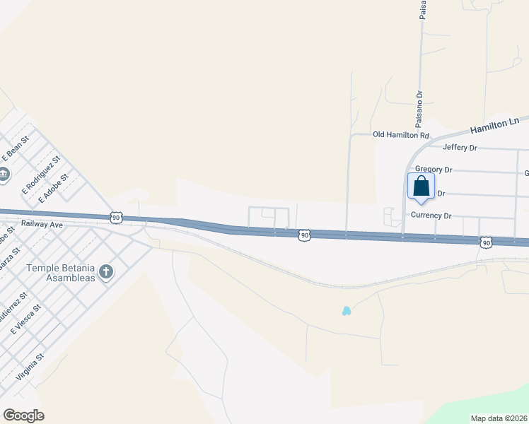 map of restaurants, bars, coffee shops, grocery stores, and more near 3204 U.S. 90 in Del Rio