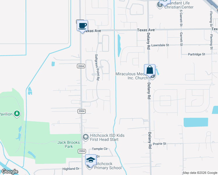 map of restaurants, bars, coffee shops, grocery stores, and more near 917 Harvest Salt Lane in La Marque