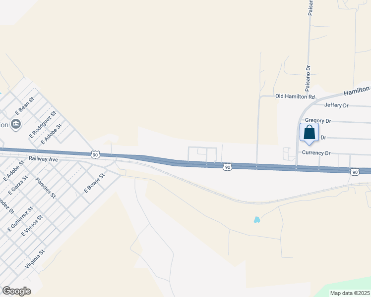 map of restaurants, bars, coffee shops, grocery stores, and more near 3204 U.S. 90 in Del Rio