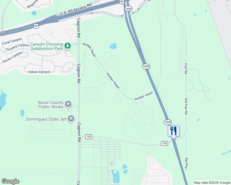 map of restaurants, bars, coffee shops, grocery stores, and more near 135 East Charles William Anderson Loop in San Antonio