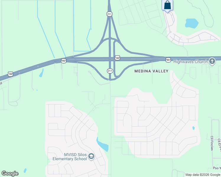 map of restaurants, bars, coffee shops, grocery stores, and more near 6350 Masterson Road in San Antonio
