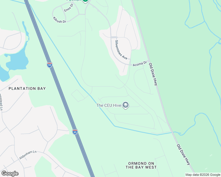 map of restaurants, bars, coffee shops, grocery stores, and more near Monaghan Drive in Ormond Beach