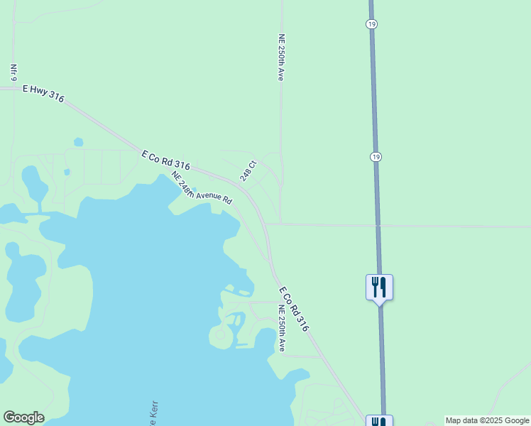 map of restaurants, bars, coffee shops, grocery stores, and more near 24937 East Highway 316 in Fort McCoy