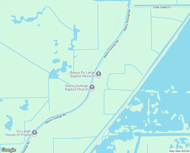 map of restaurants, bars, coffee shops, grocery stores, and more near 2546 Bayou Dularge Road in Terrebonne Parish