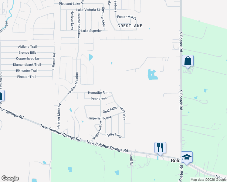 map of restaurants, bars, coffee shops, grocery stores, and more near 5516 Onyx Way in San Antonio