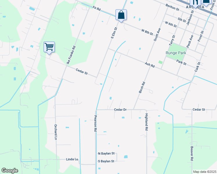 map of restaurants, bars, coffee shops, grocery stores, and more near 14610 Tallow Street in Santa Fe
