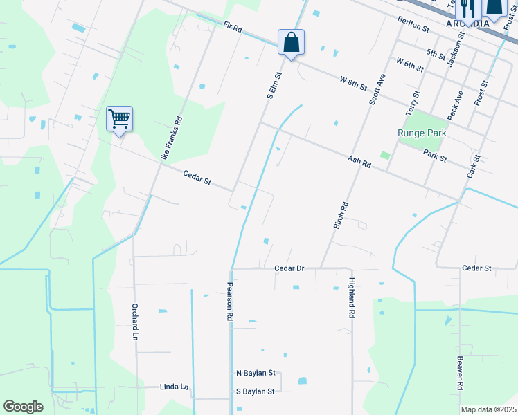map of restaurants, bars, coffee shops, grocery stores, and more near 14610 Tallow Street in Santa Fe