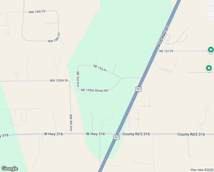 map of restaurants, bars, coffee shops, grocery stores, and more near 414 Northeast 155th Street Road in Citra