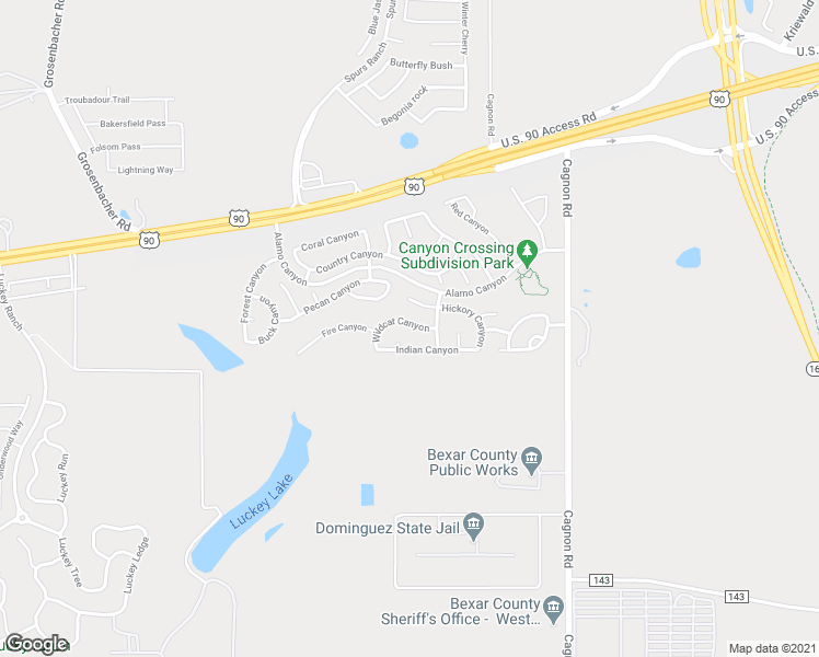 map of restaurants, bars, coffee shops, grocery stores, and more near 5711 Hickory Canyon in San Antonio