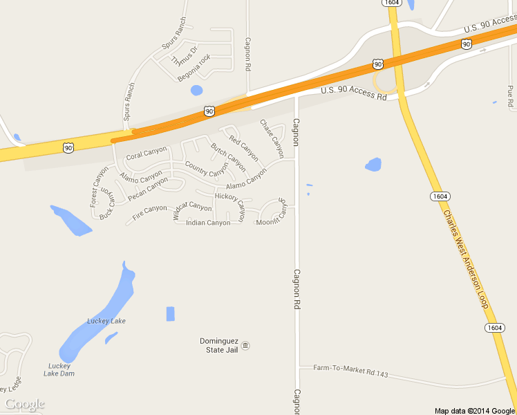 map of restaurants, bars, coffee shops, grocery stores, and more near 5839 Blonde Canyon in San Antonio