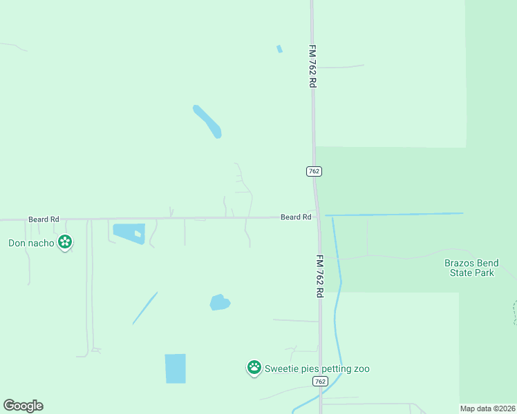 map of restaurants, bars, coffee shops, grocery stores, and more near 6112 Beard Road in Needville
