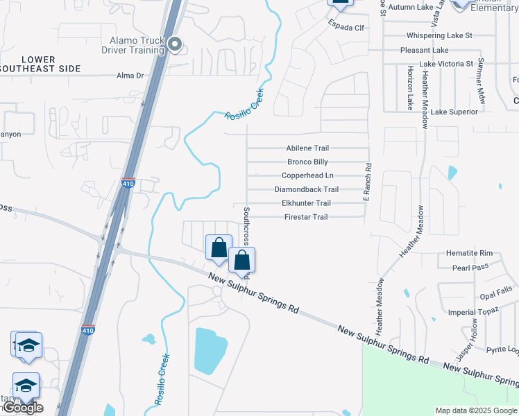 map of restaurants, bars, coffee shops, grocery stores, and more near in San Antonio