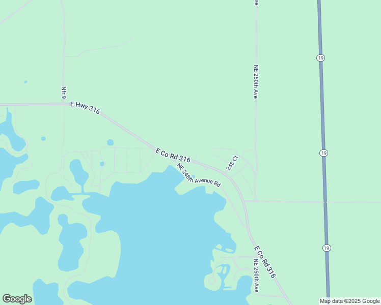 map of restaurants, bars, coffee shops, grocery stores, and more near 15225 Northeast 246 Avenue in Fort McCoy