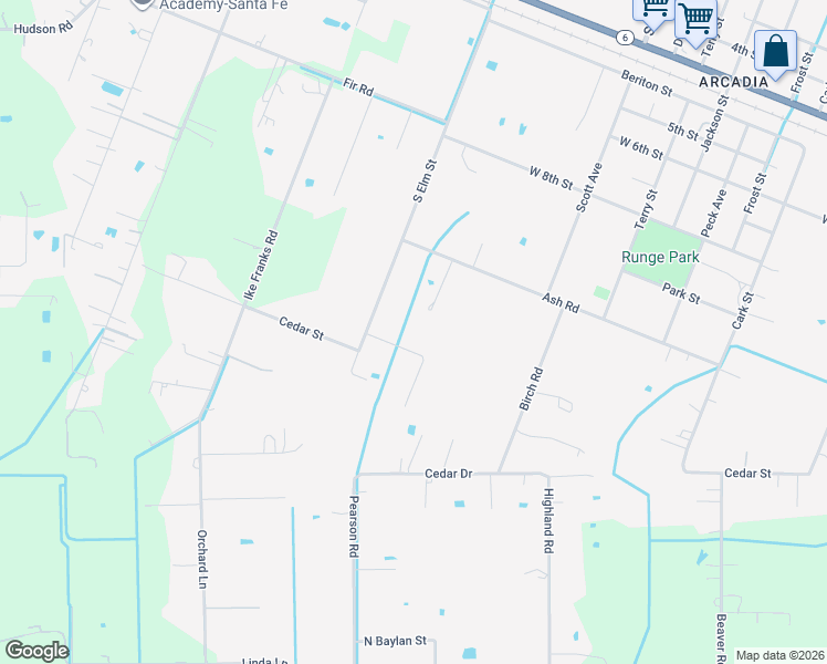 map of restaurants, bars, coffee shops, grocery stores, and more near 14812 Tallow Street in Santa Fe