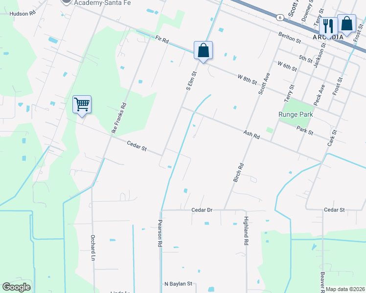 map of restaurants, bars, coffee shops, grocery stores, and more near 14812 Tallow Street in Santa Fe
