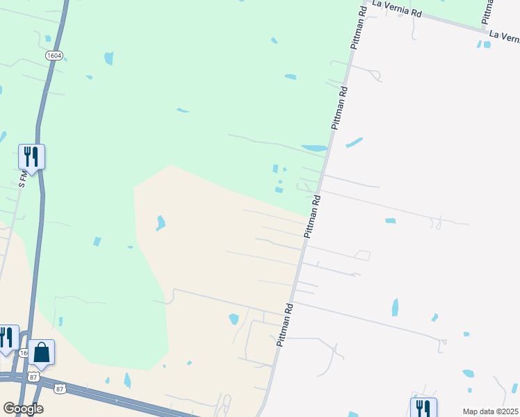map of restaurants, bars, coffee shops, grocery stores, and more near 5049 Pittman Road in Adkins