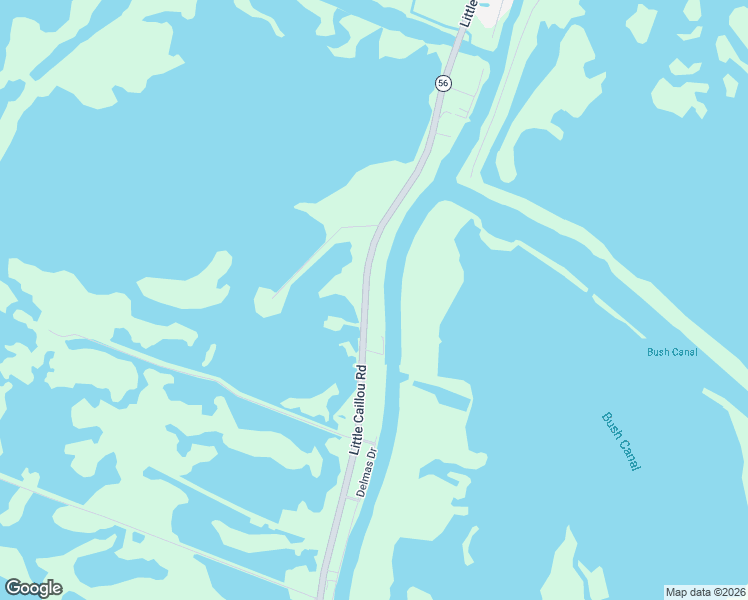 map of restaurants, bars, coffee shops, grocery stores, and more near 6438-6498 Little Caillou Road in Chauvin