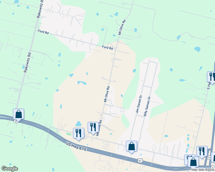 map of restaurants, bars, coffee shops, grocery stores, and more near 4781 Mount Olive Road in Adkins