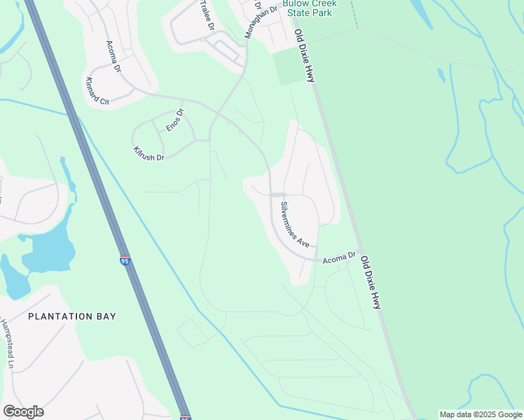 map of restaurants, bars, coffee shops, grocery stores, and more near 3056 Acoma Drive in Ormond Beach