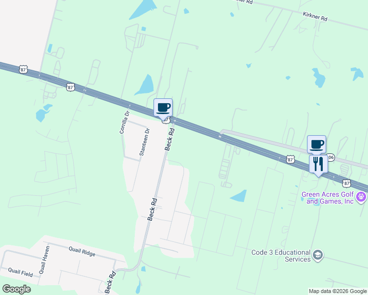 map of restaurants, bars, coffee shops, grocery stores, and more near 4625-5781 Beck Road in San Antonio