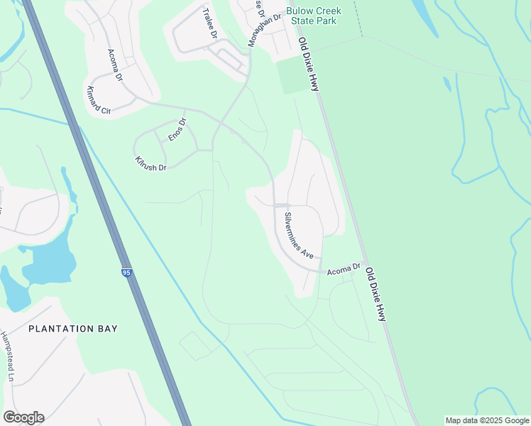map of restaurants, bars, coffee shops, grocery stores, and more near 3056 Acoma Drive in Ormond Beach