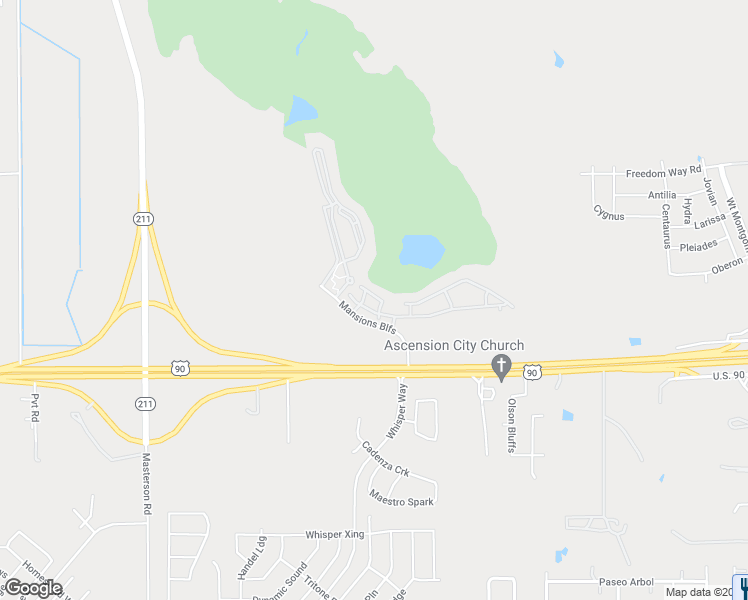 map of restaurants, bars, coffee shops, grocery stores, and more near 5525 Mansions Bluffs in San Antonio