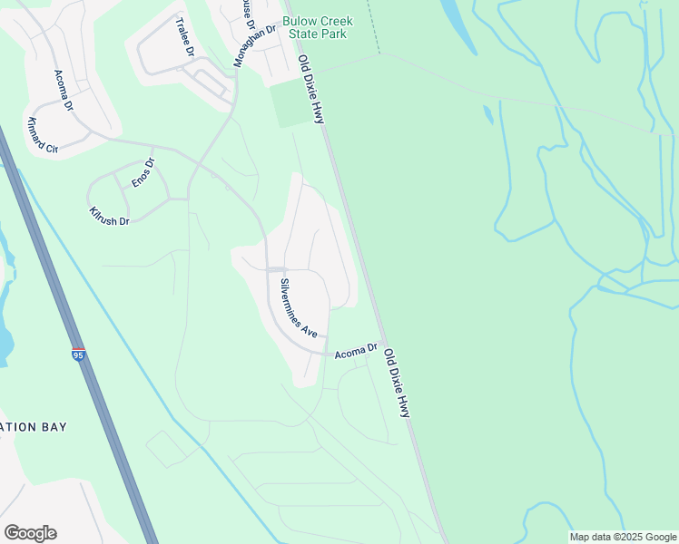 map of restaurants, bars, coffee shops, grocery stores, and more near 3035 Silvermines Avenue in Ormond Beach