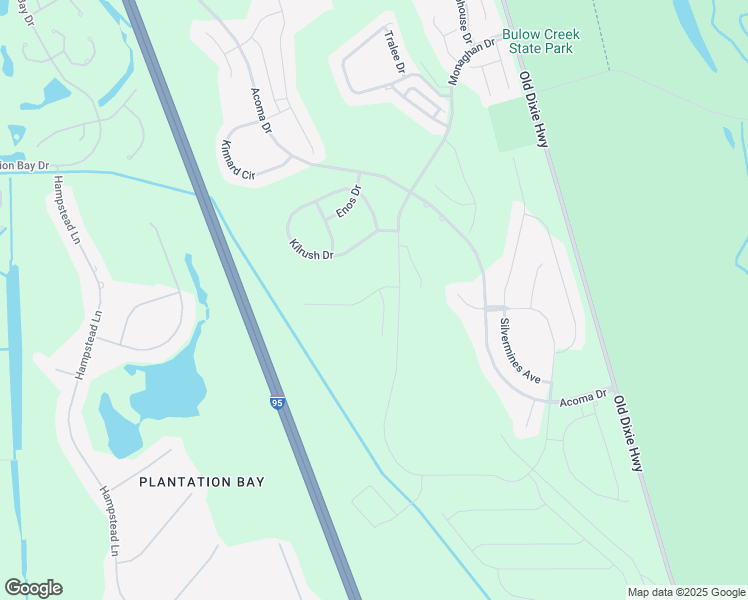 map of restaurants, bars, coffee shops, grocery stores, and more near 3023 Glin Circle in Ormond Beach