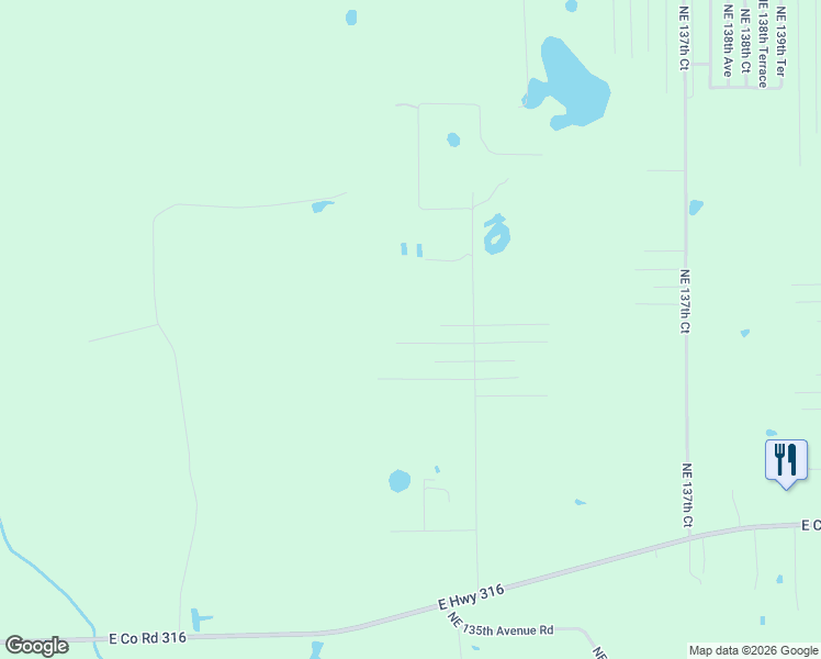 map of restaurants, bars, coffee shops, grocery stores, and more near 13101 Northeast 156th Lane in Fort McCoy