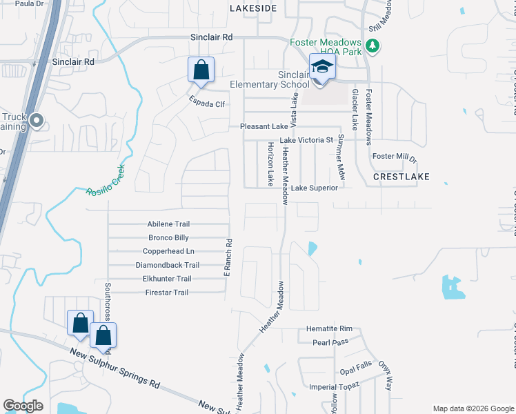 map of restaurants, bars, coffee shops, grocery stores, and more near 5911 Granite Quarry in San Antonio